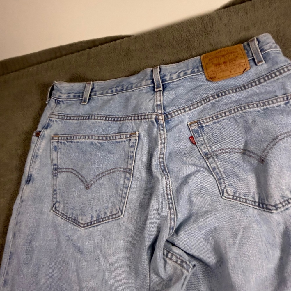 Levis 560 Loose Fit Jeans Mens 40x30 Light Wash Blue Tapered Leg Made in USA